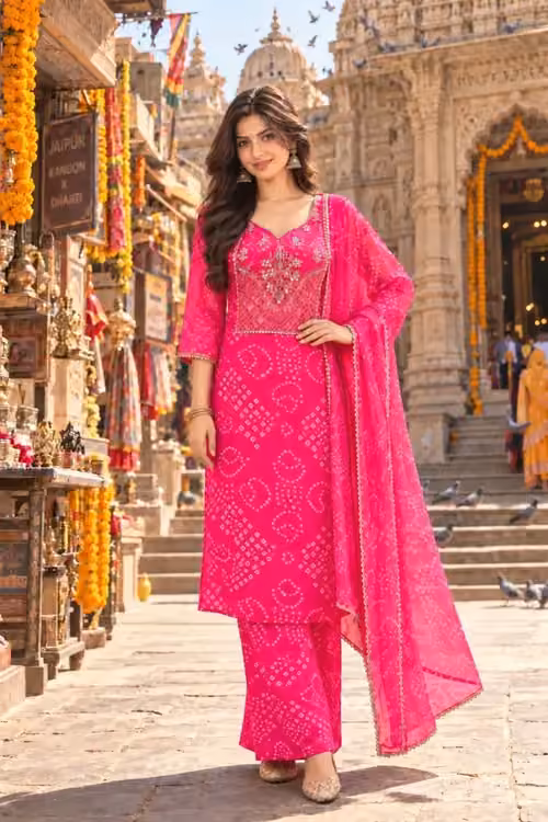 Bright Pink Edit by Global Darzi