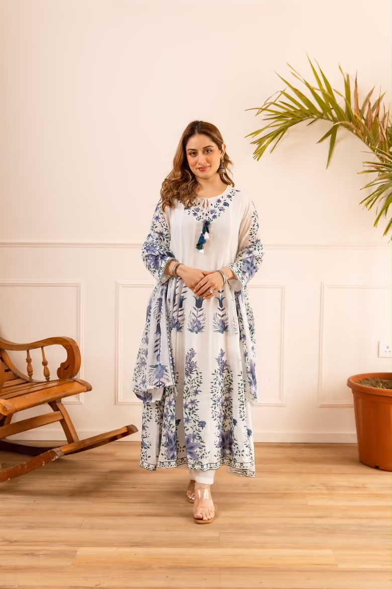 Ivory Floral by Global Darzi